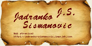 Jadranko Šišmanović vizit kartica